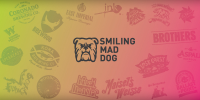 Smiling Mad Dog Craft Beers, Ciders, Gin, and Tonics